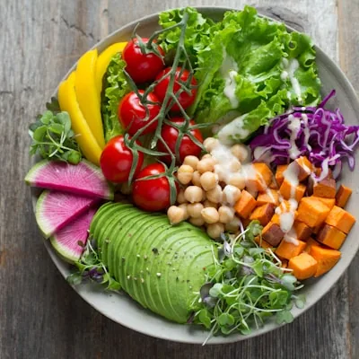 Fresh salad prep